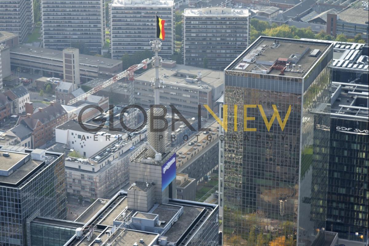 Flèche des Belgacom Towers; quartier Nord de Bruxelles