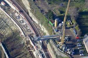 Chantier du Viaduc du Pulvermuhle en déc 2015 - Luxembourg Ville