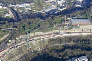 Chantier du Viaduc du Pulvermuhle en déc 2015 - Luxembourg Ville