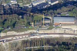 Chantier du Viaduc du Pulvermuhle en déc 2015 - Luxembourg Ville