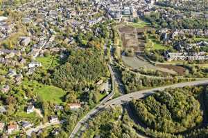 Vues générales de Louvain-la-Neuve, depuis l'ouest