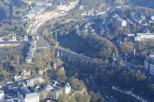 Chantier du Viaduc du Pulvermuhle en déc 2015 - Luxembourg Ville