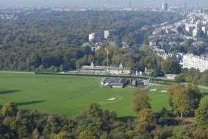 Droh!me Melting Park,Tribunes de l'Hippodrome de Boitsfort - Chantier en Oct. 2014 (Origin, Architectes)