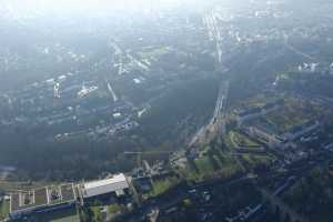 Chantier du Viaduc du Pulvermuhle en déc 2015 - Luxembourg Ville