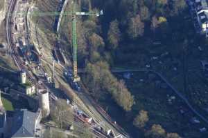 Chantier du Viaduc du Pulvermuhle en déc 2015 - Luxembourg Ville