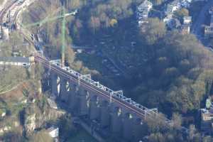 Chantier du Viaduc du Pulvermuhle en déc 2015 - Luxembourg Ville