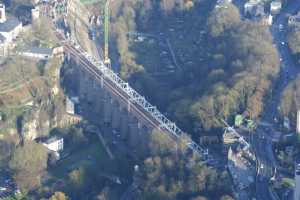 Chantier du Viaduc du Pulvermuhle en déc 2015 - Luxembourg Ville