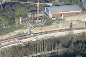 Chantier du Viaduc du Pulvermuhle en déc 2015 - Luxembourg Ville