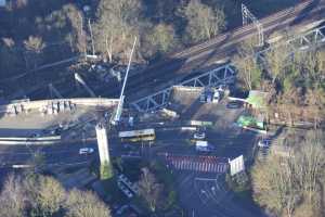 Chantier du Viaduc du Pulvermuhle en déc 2015 - Luxembourg Ville