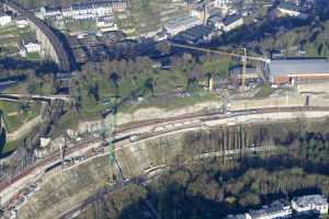 Chantier du Viaduc du Pulvermuhle en déc 2015 - Luxembourg Ville