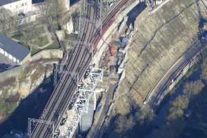 Chantier du Viaduc du Pulvermuhle en déc 2015 - Luxembourg Ville