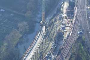 Chantier du Viaduc du Pulvermuhle en déc 2015 - Luxembourg Ville