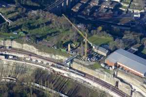 Chantier du Viaduc du Pulvermuhle en déc 2015 - Luxembourg Ville