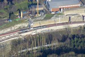 Chantier du Viaduc du Pulvermuhle en déc 2015 - Luxembourg Ville