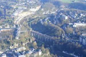 Chantier du Viaduc du Pulvermuhle en déc 2015 - Luxembourg Ville