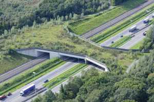 Pont à gibier sur l'E40