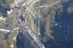 Chantier du Viaduc du Pulvermuhle en déc 2015 - Luxembourg Ville