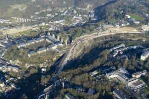 Chantier du Viaduc du Pulvermuhle en déc 2015 - Luxembourg Ville