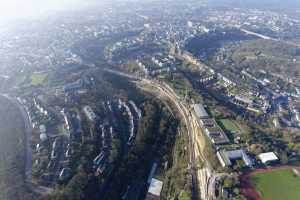 Chantier du Viaduc du Pulvermuhle en déc 2015 - Luxembourg Ville