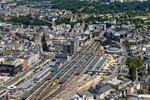 Gare de Luxembourg-Ville (chantier en Juin 2021)