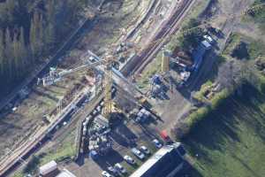 Chantier du Viaduc du Pulvermuhle en déc 2015 - Luxembourg Ville