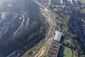 Chantier du Viaduc du Pulvermuhle en déc 2015 - Luxembourg Ville