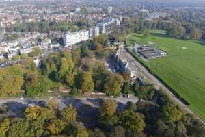 Droh!me Melting Park,Tribunes de l'Hippodrome de Boitsfort - Chantier en Oct. 2014 (Origin, Architectes)