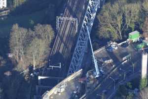 Chantier du Viaduc du Pulvermuhle en déc 2015 - Luxembourg Ville