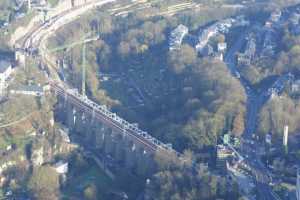 Chantier du Viaduc du Pulvermuhle en déc 2015 - Luxembourg Ville