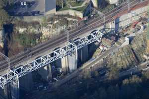 Chantier du Viaduc du Pulvermuhle en déc 2015 - Luxembourg Ville