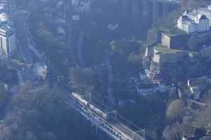 Chantier du Viaduc du Pulvermuhle en déc 2015 - Luxembourg Ville