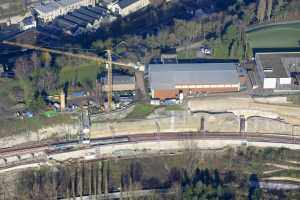 Chantier du Viaduc du Pulvermuhle en déc 2015 - Luxembourg Ville