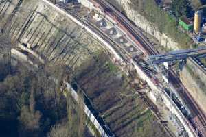 Chantier du Viaduc du Pulvermuhle en déc 2015 - Luxembourg Ville