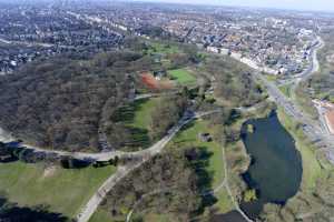 Parc de Woluwe, depuis le sud