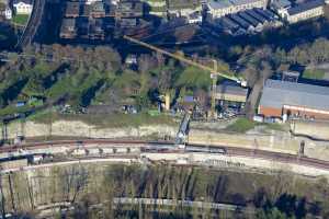 Chantier du Viaduc du Pulvermuhle en déc 2015 - Luxembourg Ville