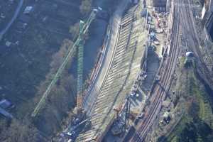 Chantier du Viaduc du Pulvermuhle en déc 2015 - Luxembourg Ville