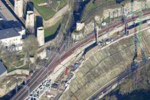 Chantier du Viaduc du Pulvermuhle en déc 2015 - Luxembourg Ville