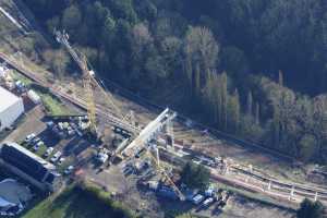 Chantier du Viaduc du Pulvermuhle en déc 2015 - Luxembourg Ville