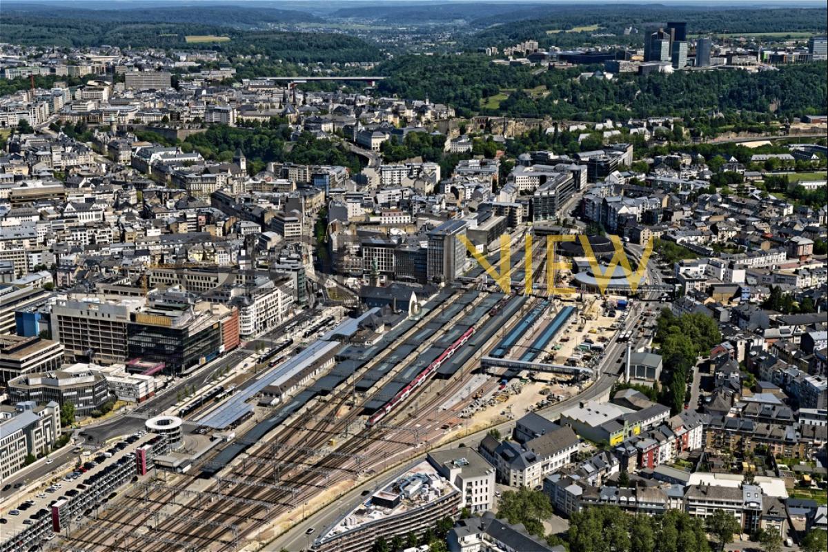 Gare de Luxembourg-Ville (chantier en Juin 2021)