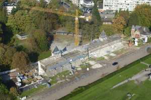 Droh!me Melting Park,Tribunes de l'Hippodrome de Boitsfort - Chantier en Oct. 2014 (Origin, Architectes)