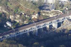 Chantier du Viaduc du Pulvermuhle en déc 2015 - Luxembourg Ville