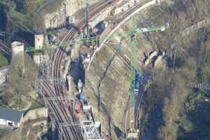 Chantier du Viaduc du Pulvermuhle en déc 2015 - Luxembourg Ville