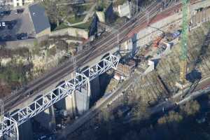 Chantier du Viaduc du Pulvermuhle en déc 2015 - Luxembourg Ville