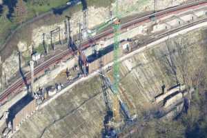 Chantier du Viaduc du Pulvermuhle en déc 2015 - Luxembourg Ville