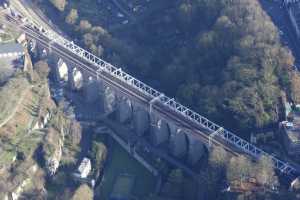 Chantier du Viaduc du Pulvermuhle en déc 2015 - Luxembourg Ville