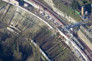 Chantier du Viaduc du Pulvermuhle en déc 2015 - Luxembourg Ville