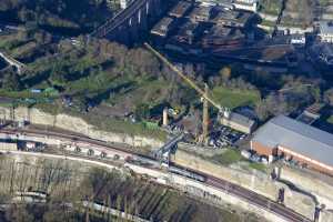 Chantier du Viaduc du Pulvermuhle en déc 2015 - Luxembourg Ville