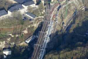 Chantier du Viaduc du Pulvermuhle en déc 2015 - Luxembourg Ville