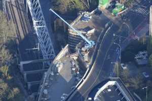 Chantier du Viaduc du Pulvermuhle en déc 2015 - Luxembourg Ville