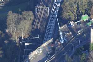 Chantier du Viaduc du Pulvermuhle en déc 2015 - Luxembourg Ville